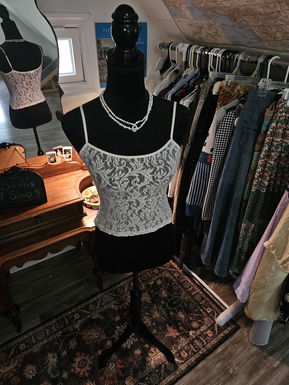 Calvin Klein White Lace Camisole